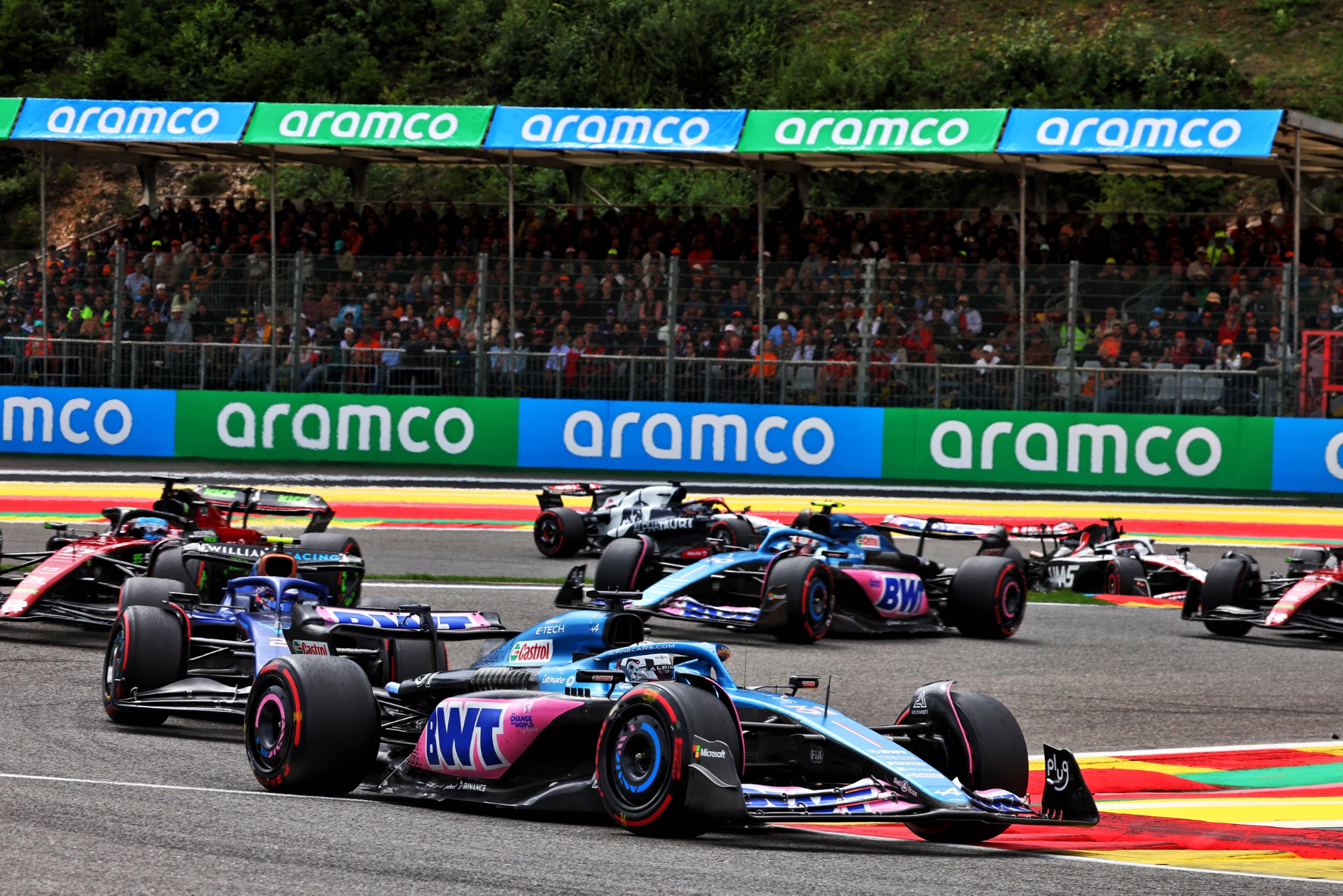 Esteban Ocon (FRA) Alpine F1 Team A523. Formula 1 World Championship, Rd 13, Belgian Grand Prix, Spa Francorchamps,