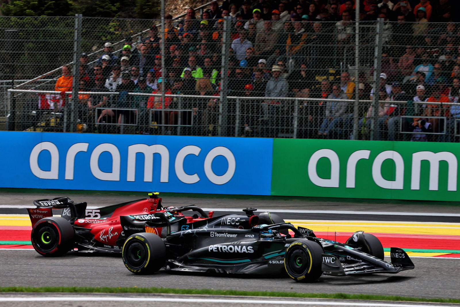 George Russell (GBR ) Mercedes AMG F1 W14.Kejuaraan Dunia Formula 1, Rd 13, Grand Prix Belgia, Spa Francorchamps,