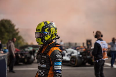 Lando Norris (GBR) McLaren in parc ferme. Formula 1 World Championship, Rd 13, Belgian Grand Prix, Spa Francorchamps,