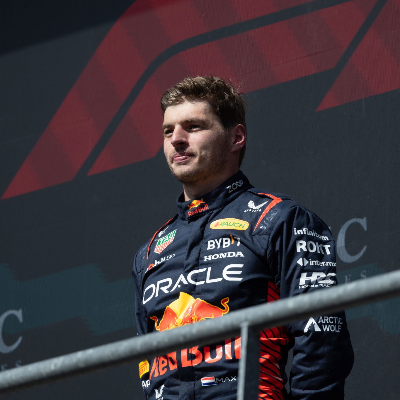 Race winner Max Verstappen (NLD) Red Bull Racing celebrates on the podium. Formula 1 World Championship, Rd 13, Belgian