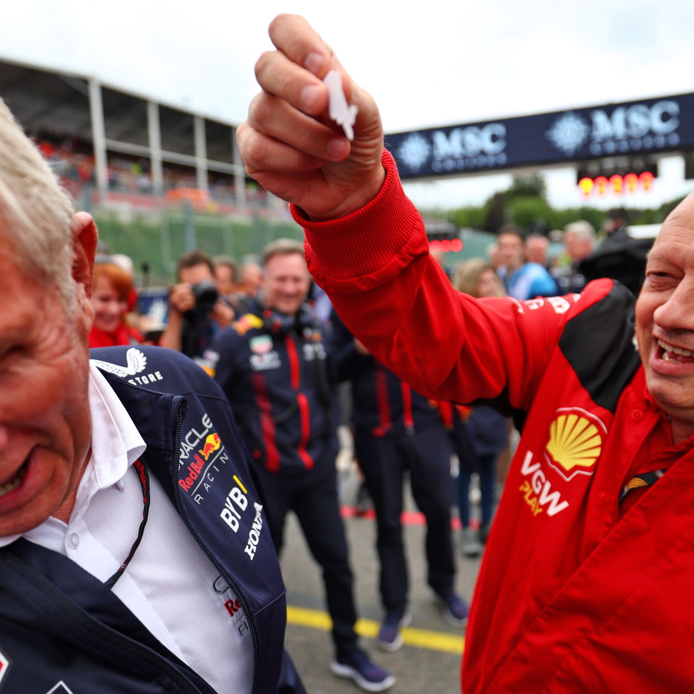 Helmut Marko and Fred Vasseur