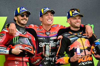 Francesco Bagnaia, Aleix Espargaro, Brad Binder, MotoGP race , British MotoGP 6 August