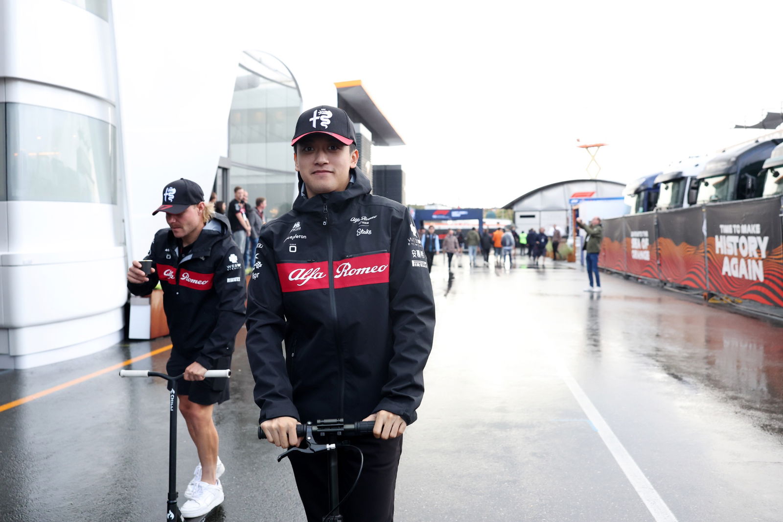 Zhou Guanyu (CHN) Alfa Romeo F1 Team and Valtteri Bottas (FIN) Alfa Romeo F1 Team. Formula 1 World Championship, Rd 14,