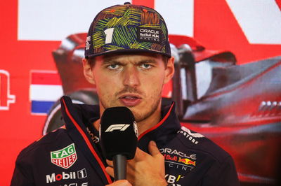 Max Verstappen (NLD) Red Bull Racing in the post race FIA Press Conference. Formula 1 World Championship, Rd 14, Dutch