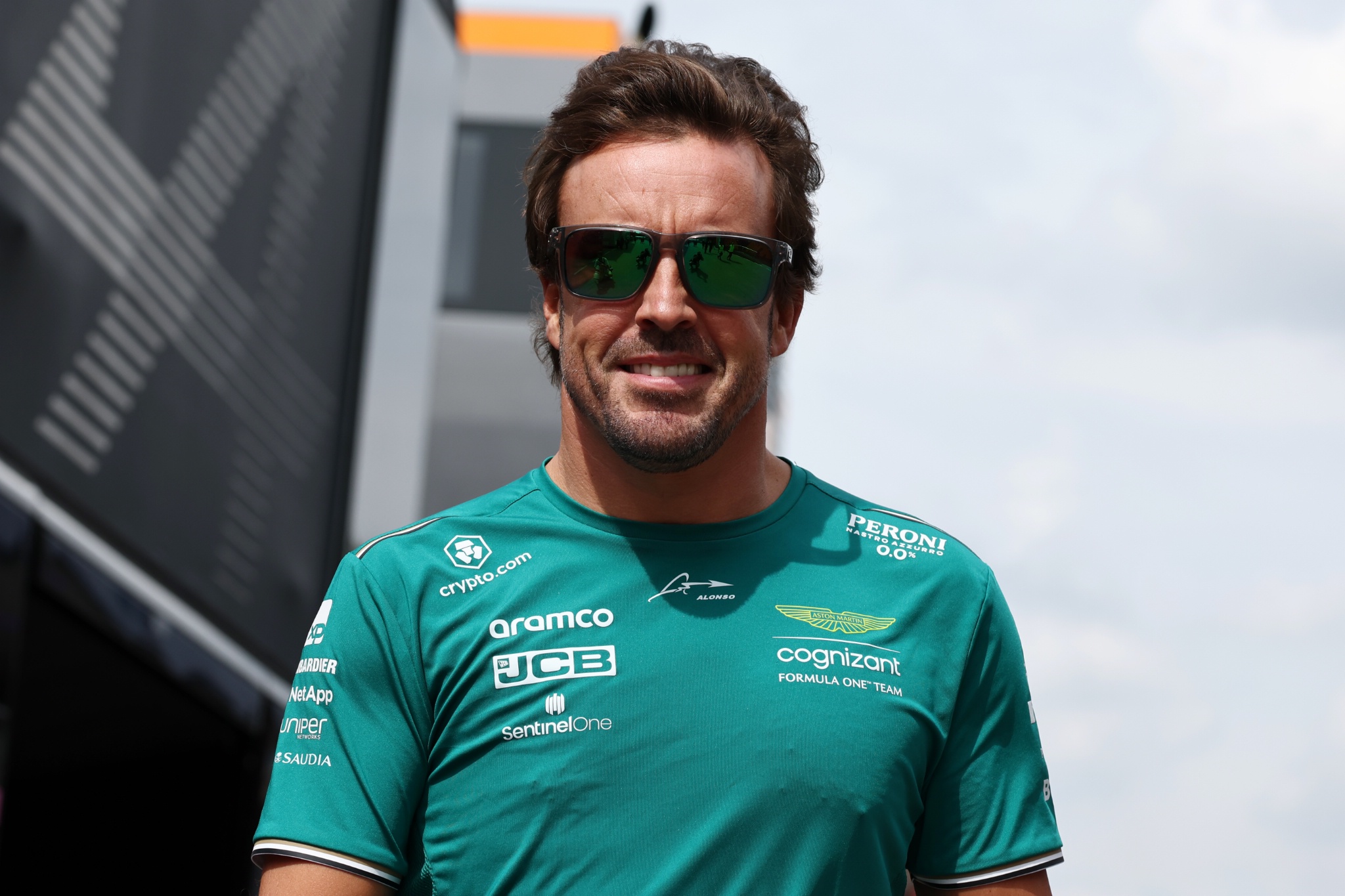 Fernando Alonso (ESP ) Tim F1 Aston Martin. Kejuaraan Dunia Formula 1, Rd 15, Grand Prix Italia, Monza, Italia,