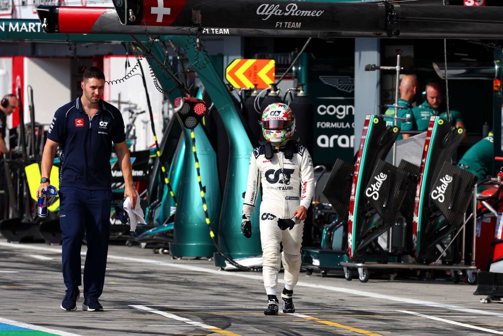 Yuki Tsunoda (JPN) AlphaTauri. Formula 1 World Championship, Rd 15, Italian Grand Prix, Monza, Italy, Qualifying Day.-