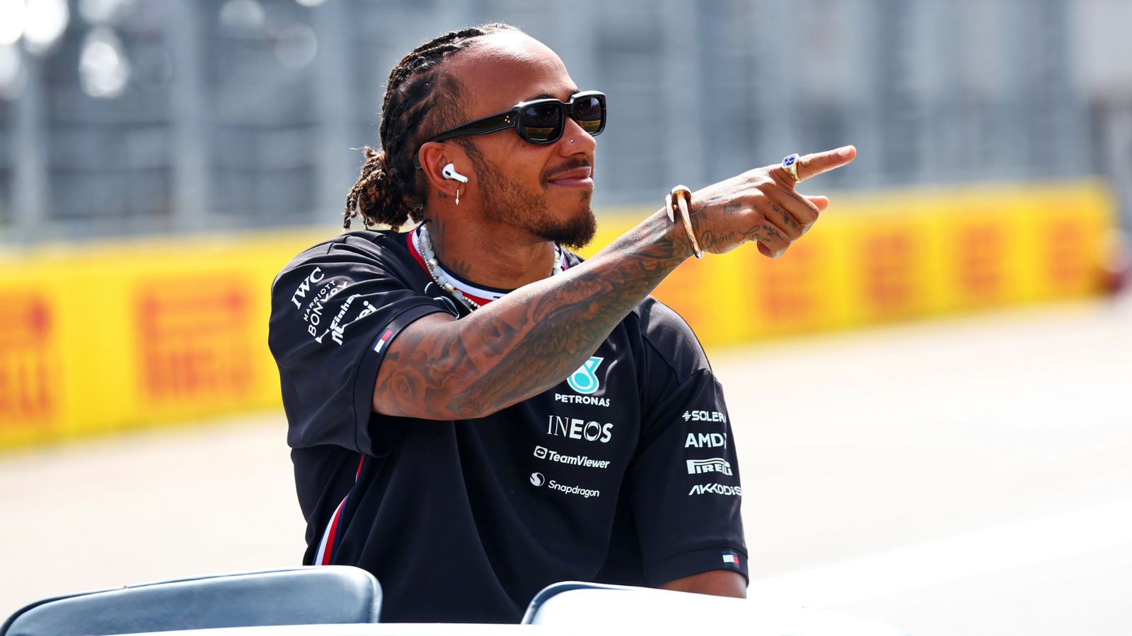 Lewis Hamilton (GBR) Mercedes AMG F1 on the drivers' parade. Formula 1 World Championship, Rd 15, Italian Grand Prix,