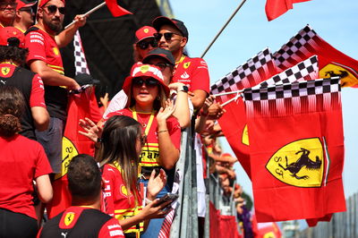 Circuit atmosphere - Ferrari fans in the grandstand. Formula 1 World Championship, Rd 15, Italian Grand Prix, Monza,