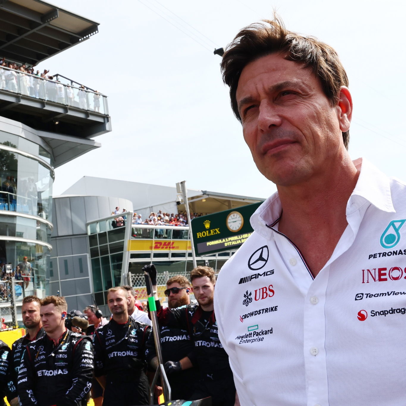 Toto Wolff (GER) Mercedes AMG F1 Shareholder and Executive Director on the grid. Formula 1 World Championship, Rd 15,