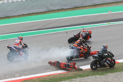 Francesco Bagnaia crash, MotoGP race, Catalunya MotoGP, 3 September