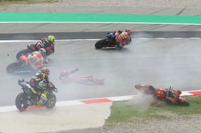 Francesco Bagnaia crash, MotoGP race, Catalunya MotoGP, 3 September