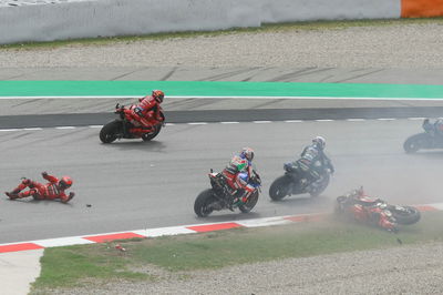 Francesco Bagnaia crash, MotoGP race, Catalunya MotoGP, 3 September