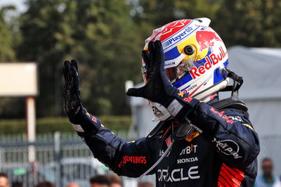 Race winner Max Verstappen (NLD) Red Bull Racing celebrates in parc ferme. Formula 1 World Championship, Rd 15, Italian