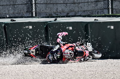 Aleix Espargaro crash, Misano MotoGP test, 11 September