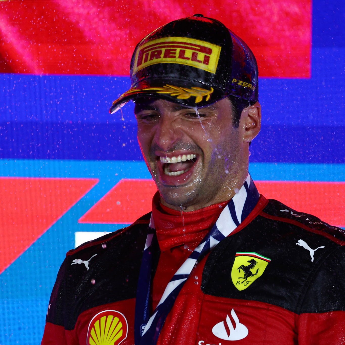 1st place Carlos Sainz Jr (ESP) Ferrari. Formula 1 World Championship, Rd 16, Singapore Grand Prix, Marina Bay Street