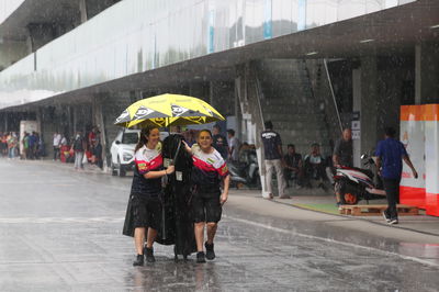 Rain in paddock, Indian MotoGP, 21 September