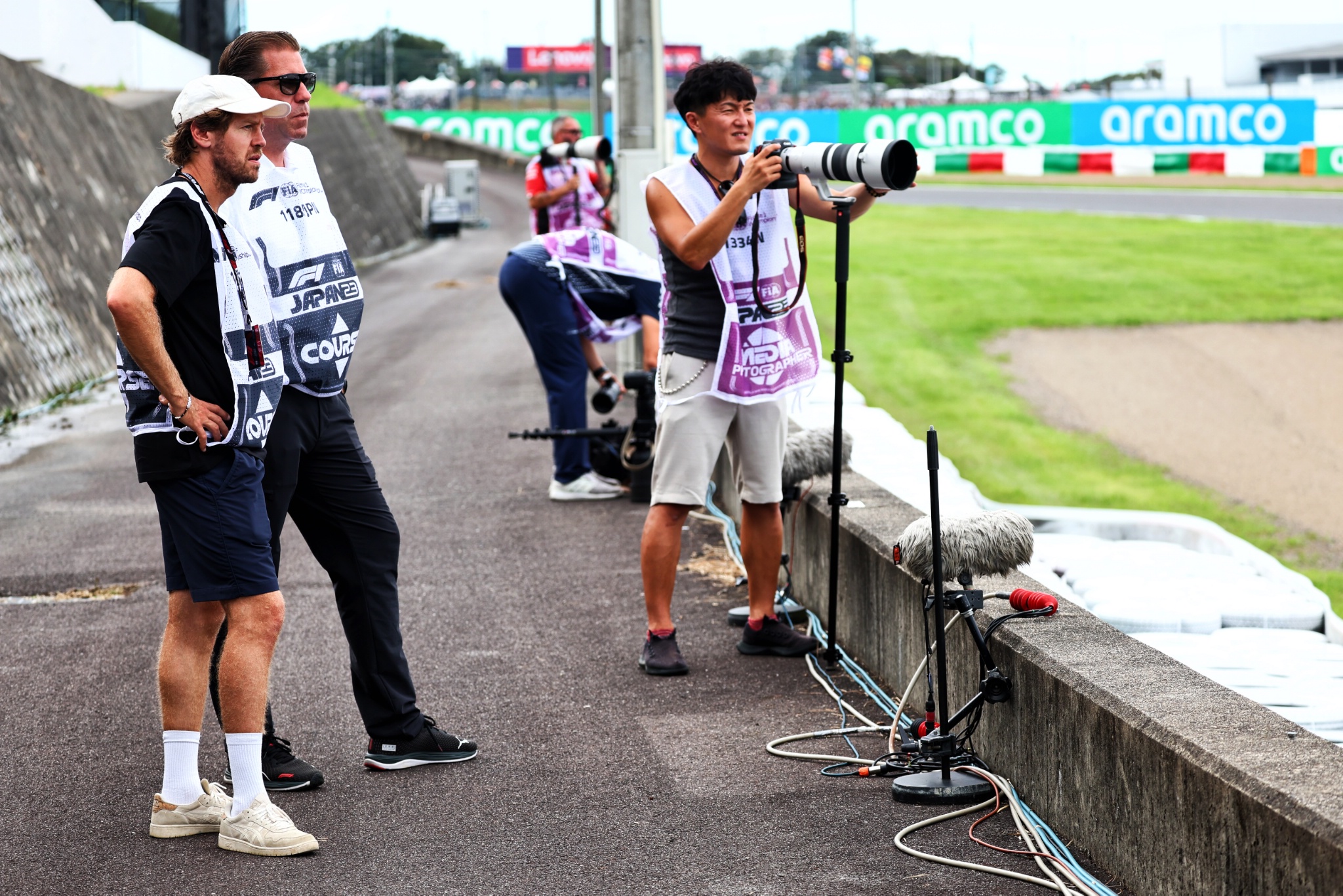 Sebastian Vettel (GER) trackside. Formula 1 World Championship, Rd 17, Japanese Grand Prix, Suzuka, Japan, Practice