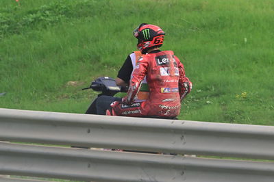 Francesco Bagnaia, after crash, MotoGP race, Indian MotoGP 24 September