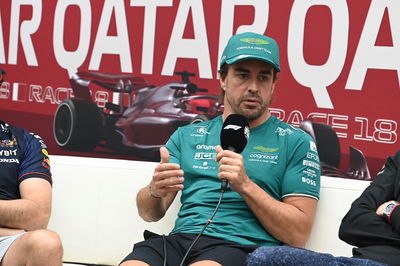 Fernando Alonso (ESP) Aston Martin F1 Team in the FIA Press Conference. Formula 1 World Championship, Rd 18, Qatar Grand