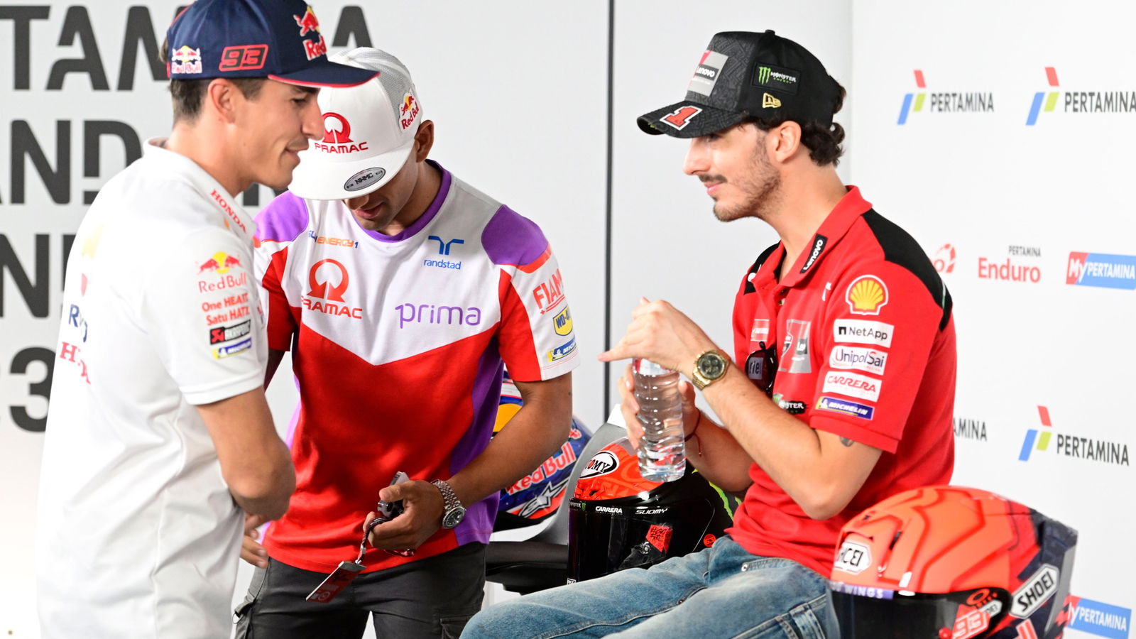 Jorge Martin, Francesco Bagnaia, Marc Marquez, Indonesian MotoGP 12 October