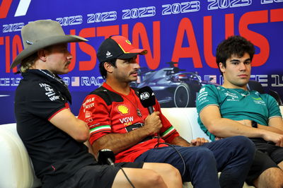 (L to R): Valtteri Bottas (FIN) Alfa Romeo F1 Team; Carlos Sainz Jr (ESP) Ferrari; and Lance Stroll (CDN) Aston Martin F1