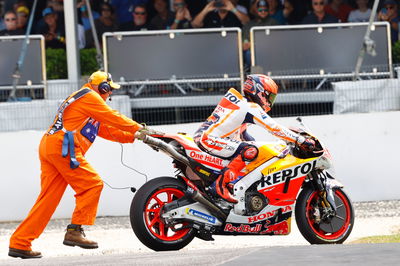 Marc Marquez after crash, Australian MotoGP, 20 October