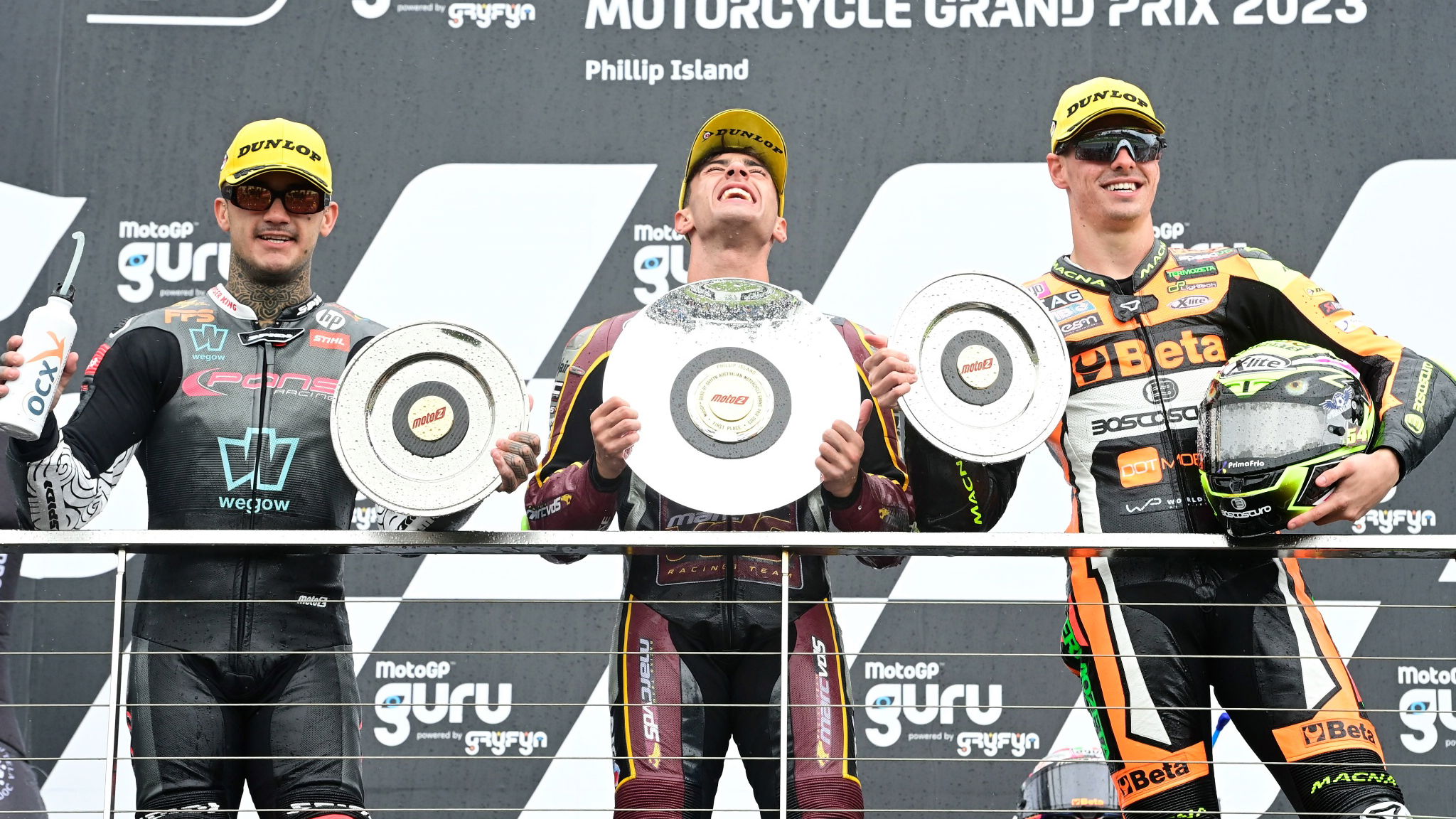 Aron Canet, Tony Arbolino, Fermin Aldeguer, Moto2 race, Australian MotoGP 22 October