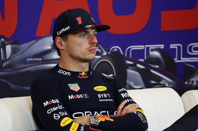 Max Verstappen (NLD) Red Bull Racing in the post race FIA Press Conference. Formula 1 World Championship, Rd 19, United