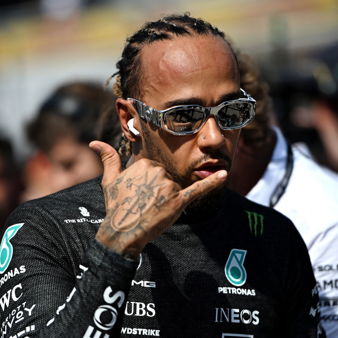 Lewis Hamilton (GBR) Mercedes AMG F1 on the grid. Formula 1 World Championship, Rd 19, United States Grand Prix, Austin,
