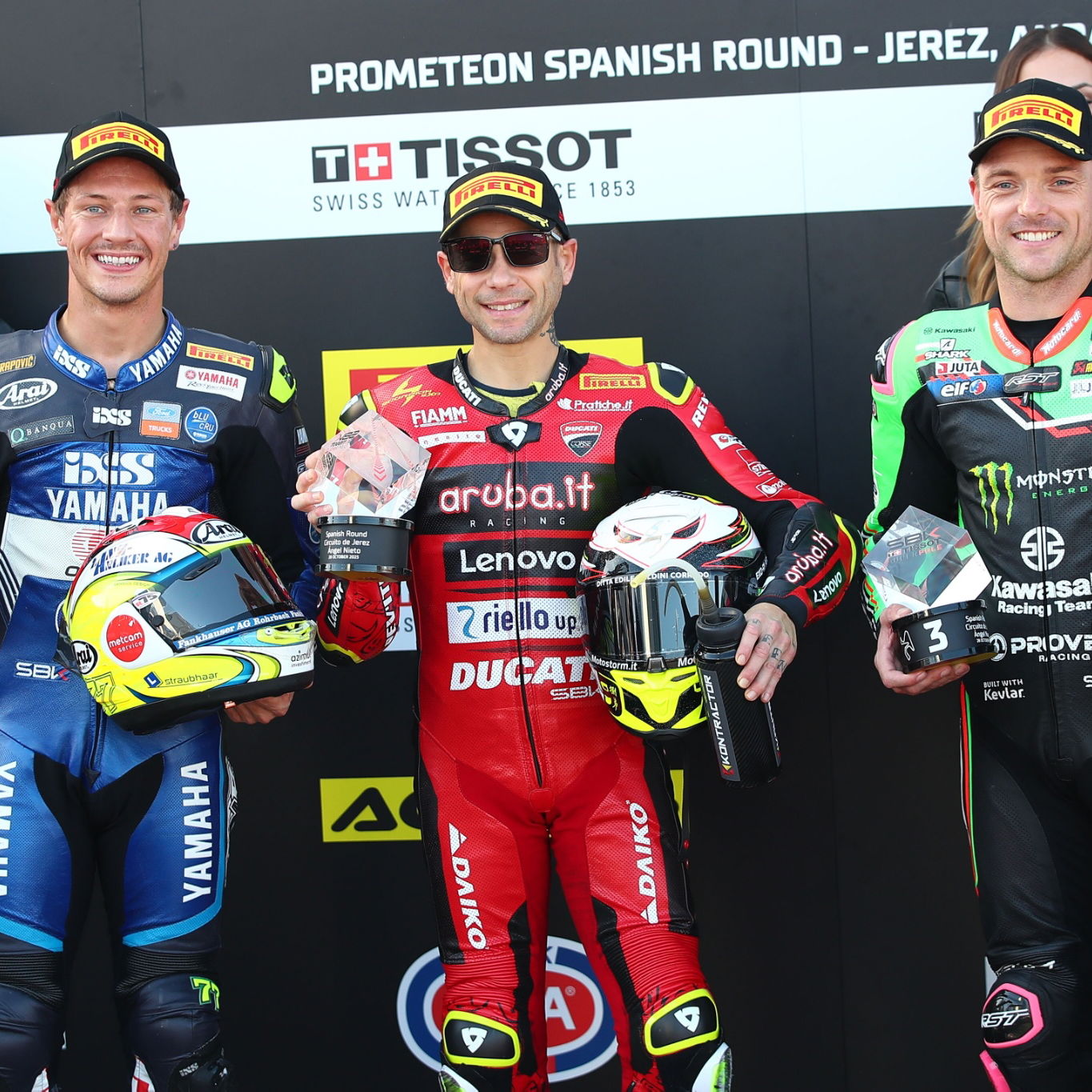 Dominique Aegerter, Alvaro Bautista, Alex Lowes, Spanish WorldSBK, 28 October