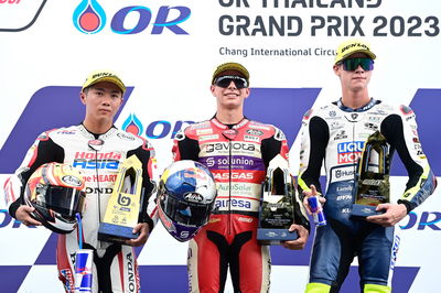 David Alonso, Taiyo Furusato, Collin Veijer, Moto3 race, Thailand MotoGP, 29 October