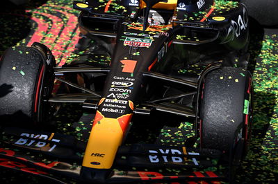 Red Bull Racing RB19 of race winner Max Verstappen (NLD) Red Bull Racing in parc ferme. Formula 1 World Championship, Rd