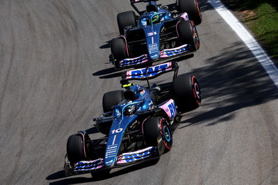 Pierre Gasly (FRA) Alpine F1 Team A523 and Esteban Ocon (FRA) Alpine F1 Team A523. Formula 1 World Championship, Rd 21,