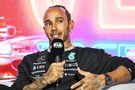 Lewis Hamilton (GBR) Mercedes AMG F1 in the FIA Press Conference. Formula 1 World Championship, Rd 22, Las Vegas Grand