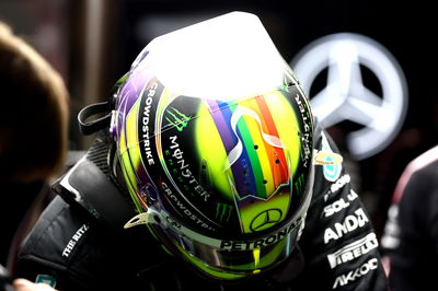 Lewis Hamilton (GBR) Mercedes AMG F1. Formula 1 World Championship, Rd 22, Las Vegas Grand Prix, La