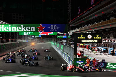 (L to R): Charles Leclerc (MON) Ferrari SF-23 and Max Verstappen (NLD) Red Bull Racing RB19 at the start of the race.