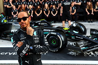 Lewis Hamilton (GBR) Mercedes AMG F1 at a team photograph. Formula 1 World Championship, Rd 23, Abu Dhabi Grand Prix, Yas