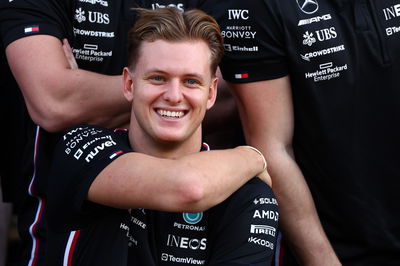 Mick Schumacher (GER) Mercedes AMG F1 Reserve Driver at a team photograph. Formula 1 World Championship, Rd 23, Abu Dhabi