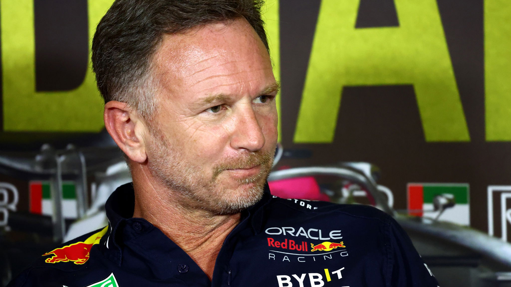 Christian Horner (GBR) Red Bull Racing Team Principal in the FIA Press Conference. Formula 1 World Championship, Rd 23,