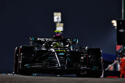 Lewis Hamilton (GBR) Mercedes AMG F1 W14 leaves the pits. Formula 1 World Championship, Rd 23, Abu Dhabi Grand Prix, Yas