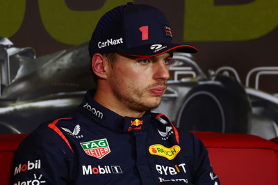 Max Verstappen (NLD) Red Bull Racing in the post qualifying FIA Press Conference. Formula 1 World Championship, Rd 23, Abu