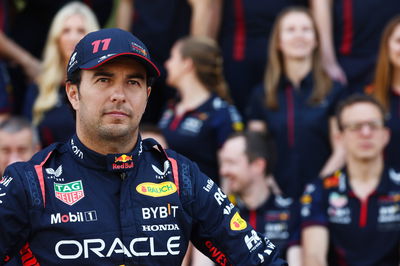 Sergio Perez (MEX) Red Bull Racing at a team photograph. Formula 1 World Championship, Rd 23, Abu Dhabi Grand Prix, Yas