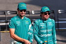 (L to R): Lance Stroll (CDN) Aston Martin F1 Team with Fernando Alonso (ESP) Aston Martin F1 Team. Formula 1 World