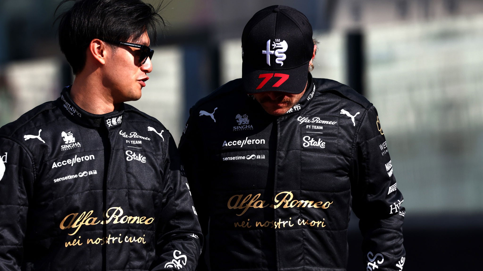 Guanyu Zhou (CHI), Alfa Romeo Racing Valtteri Bottas (FIN), Alfa Romeo Racing Formula 1 World Championship, Rd 23, Abu