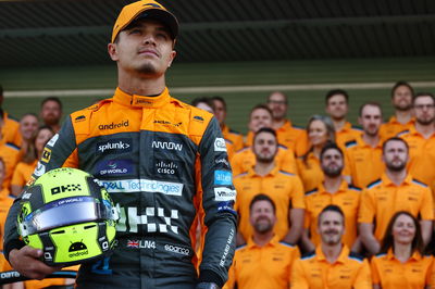 Lando Norris (GBR) McLaren at a team photograph. Formula 1 World Championship, Rd 23, Abu Dhabi Grand Prix, Yas Marina