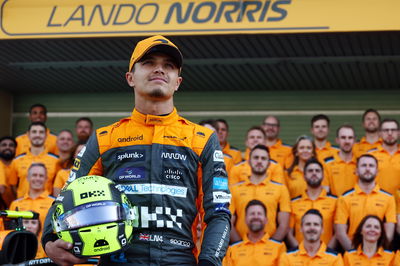 Lando Norris (GBR) McLaren at a team photograph. Formula 1 World Championship, Rd 23, Abu Dhabi Grand Prix, Yas Marina