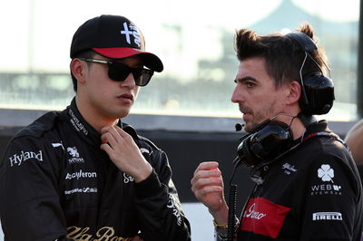 Zhou Guanyu (CHN) Alfa Romeo F1 Team on the grid. Formula 1 World Championship, Rd 23, Abu Dhabi Grand Prix, Yas Marina