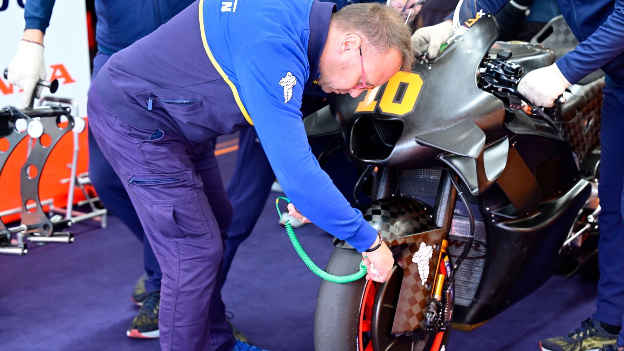Michelin technician, Valencia MotoGP test 28 November