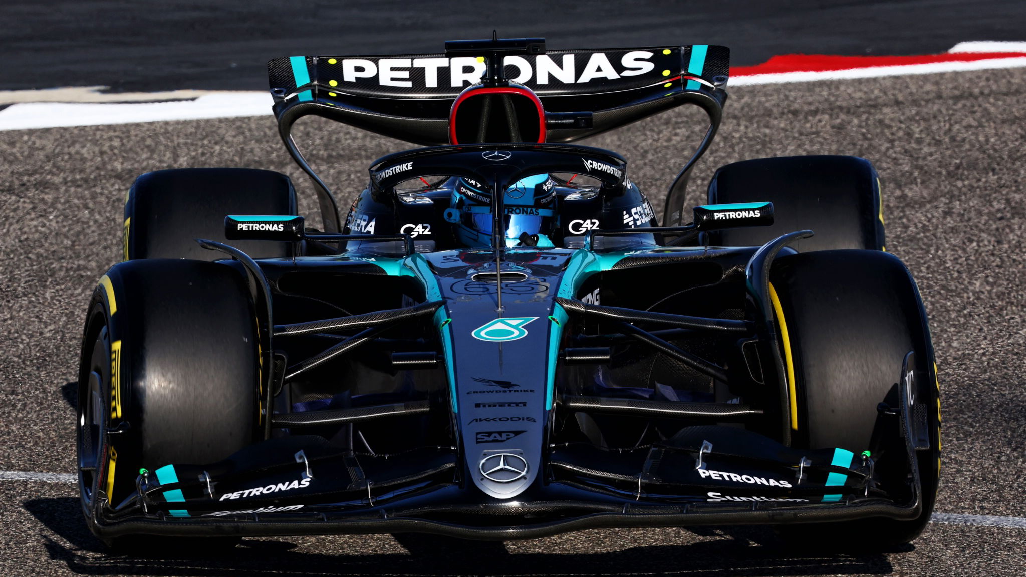 George Russell (GBR) Mercedes AMG F1 W15. Formula 1 Testing, Sakhir, Bahrain, Day One.- www.xpbimages.com, EMail: