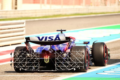 Daniel Ricciardo (AUS) RB VCARB 01 leaves the pits with Aero Rakes. Formula 1 Testing, Sakhir, Bahrain, Day Three.-